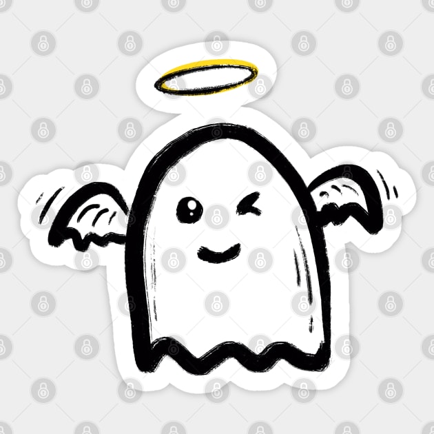 Angel ghost Sticker by Chigurena